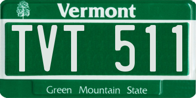 VT license plate TVT511
