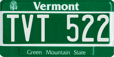 VT license plate TVT522