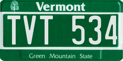 VT license plate TVT534