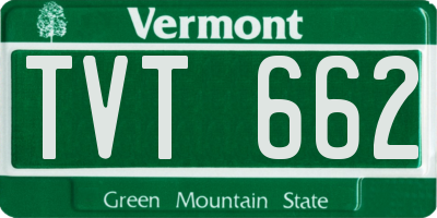 VT license plate TVT662