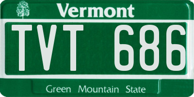 VT license plate TVT686