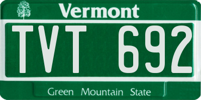 VT license plate TVT692