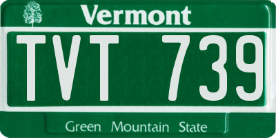 VT license plate TVT739