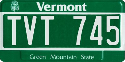 VT license plate TVT745
