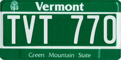 VT license plate TVT770