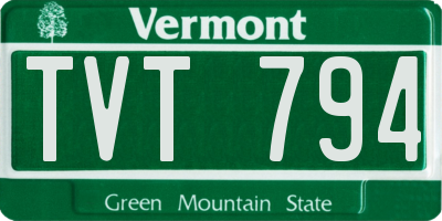 VT license plate TVT794