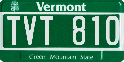 VT license plate TVT810