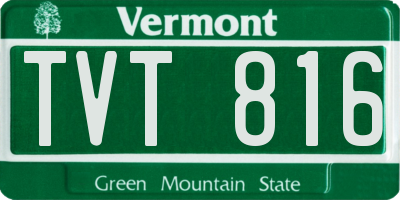 VT license plate TVT816