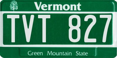 VT license plate TVT827