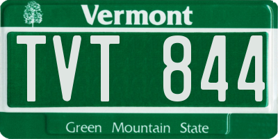 VT license plate TVT844