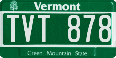 VT license plate TVT878