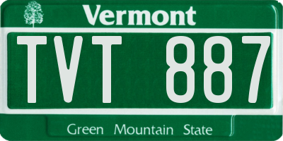 VT license plate TVT887
