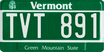 VT license plate TVT891