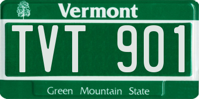 VT license plate TVT901