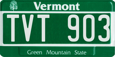 VT license plate TVT903