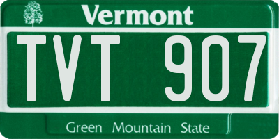 VT license plate TVT907