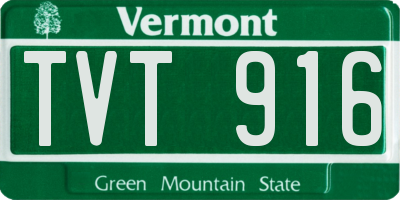VT license plate TVT916