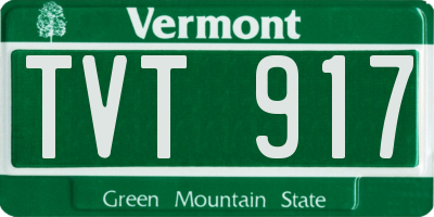 VT license plate TVT917