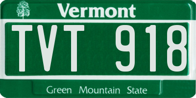VT license plate TVT918