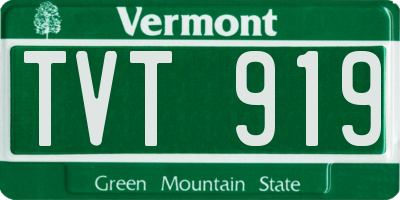 VT license plate TVT919