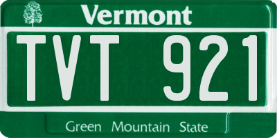 VT license plate TVT921