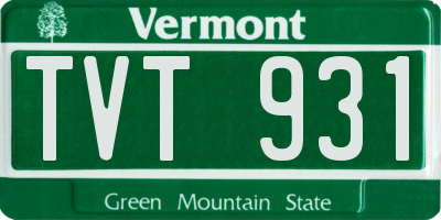 VT license plate TVT931