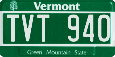 VT license plate TVT940