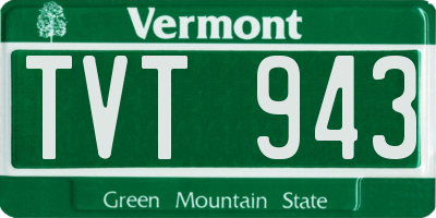 VT license plate TVT943