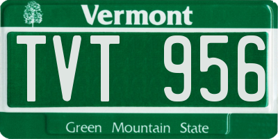 VT license plate TVT956