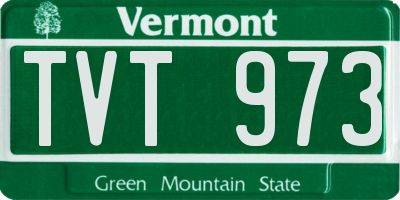 VT license plate TVT973