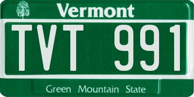 VT license plate TVT991