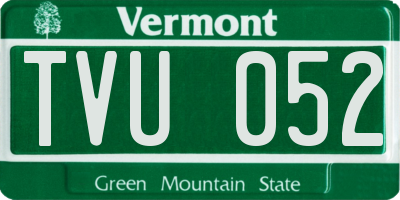 VT license plate TVU052