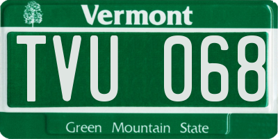 VT license plate TVU068