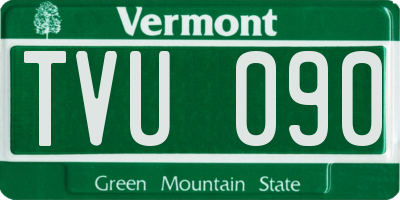 VT license plate TVU090
