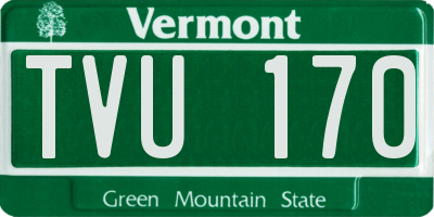 VT license plate TVU170