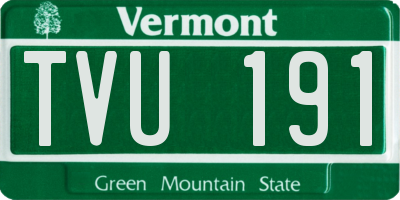 VT license plate TVU191