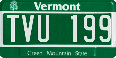 VT license plate TVU199