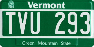 VT license plate TVU293