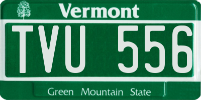 VT license plate TVU556