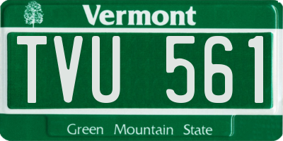 VT license plate TVU561