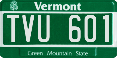 VT license plate TVU601