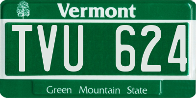 VT license plate TVU624