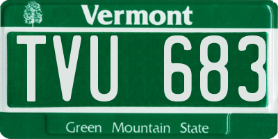 VT license plate TVU683
