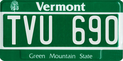 VT license plate TVU690