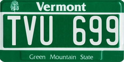 VT license plate TVU699