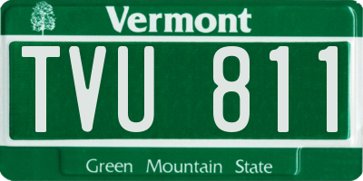 VT license plate TVU811