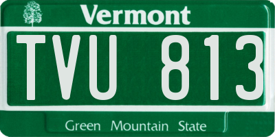 VT license plate TVU813