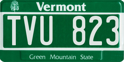 VT license plate TVU823