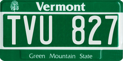 VT license plate TVU827