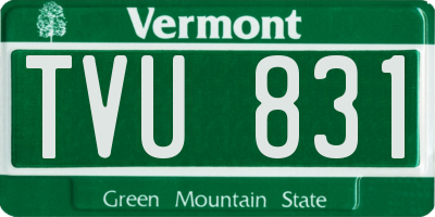 VT license plate TVU831